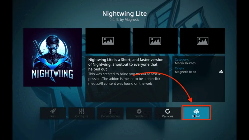 Nightwing Addon Sports